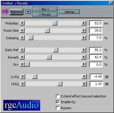 rgcAudio reverb