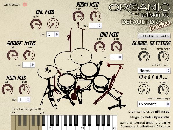 Organic Drum Loops - Organic Calfskin Kit