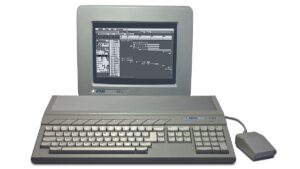 Atari ST computer displaying ProTools digital audio workstation software interface.