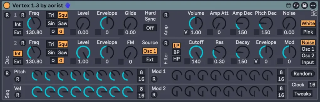 Vertex 1.3 Sequenced Synth Max for 4 Live